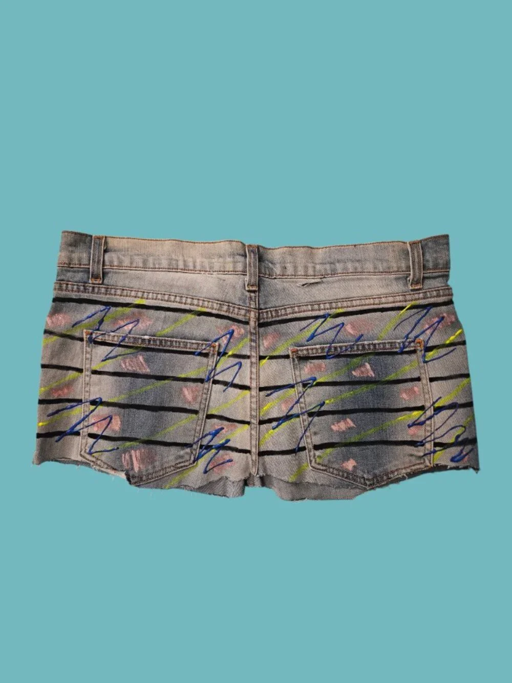 Custom Painted Mini Skirt